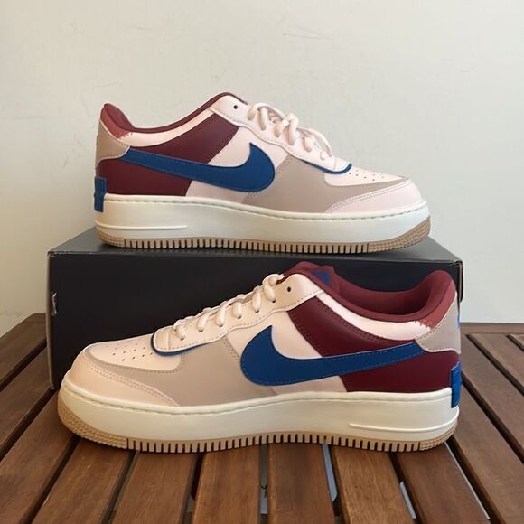 Nike Air Force 1 Shadow Light Soft Pink Team Red US Women 11/UK8.5(CI0919-601) - Picture 3 of 15
